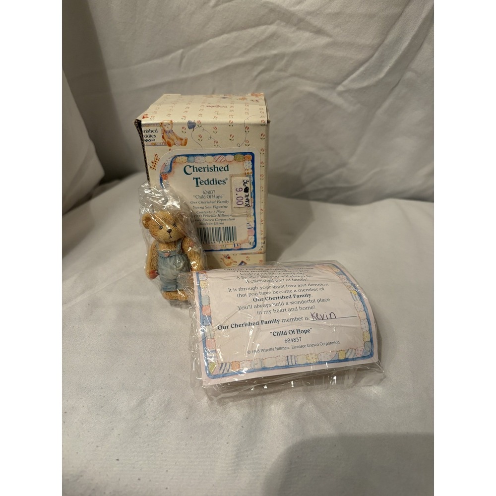 Cherished Teddies Child of Hope Young Son Figurine w/ Box COA Vintage